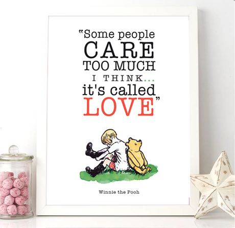 Printable Nursery Quote Winnie the Pooh Love Quote PDF Download